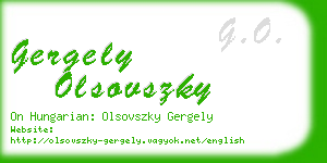 gergely olsovszky business card